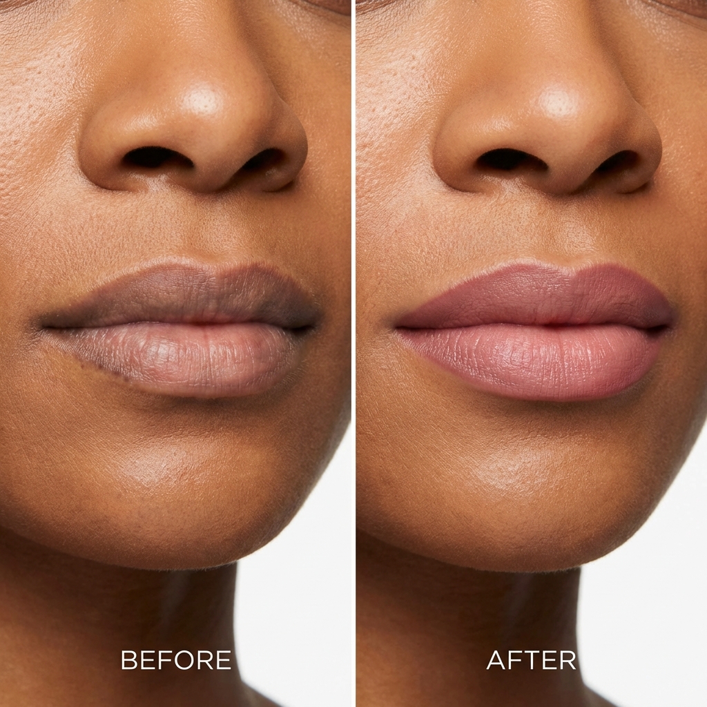 Lip blush treatment transformation