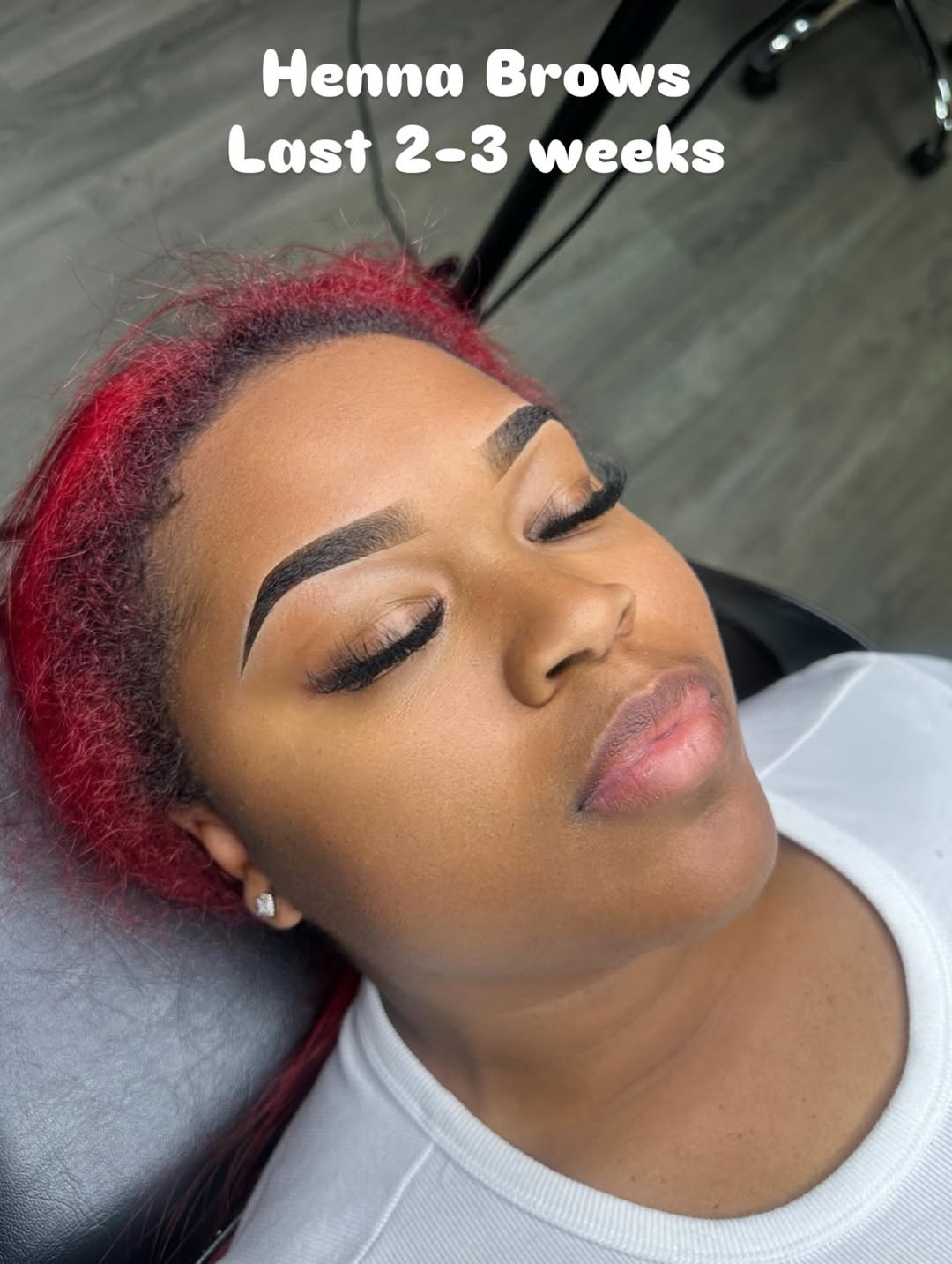 Before and after style brow enhancement